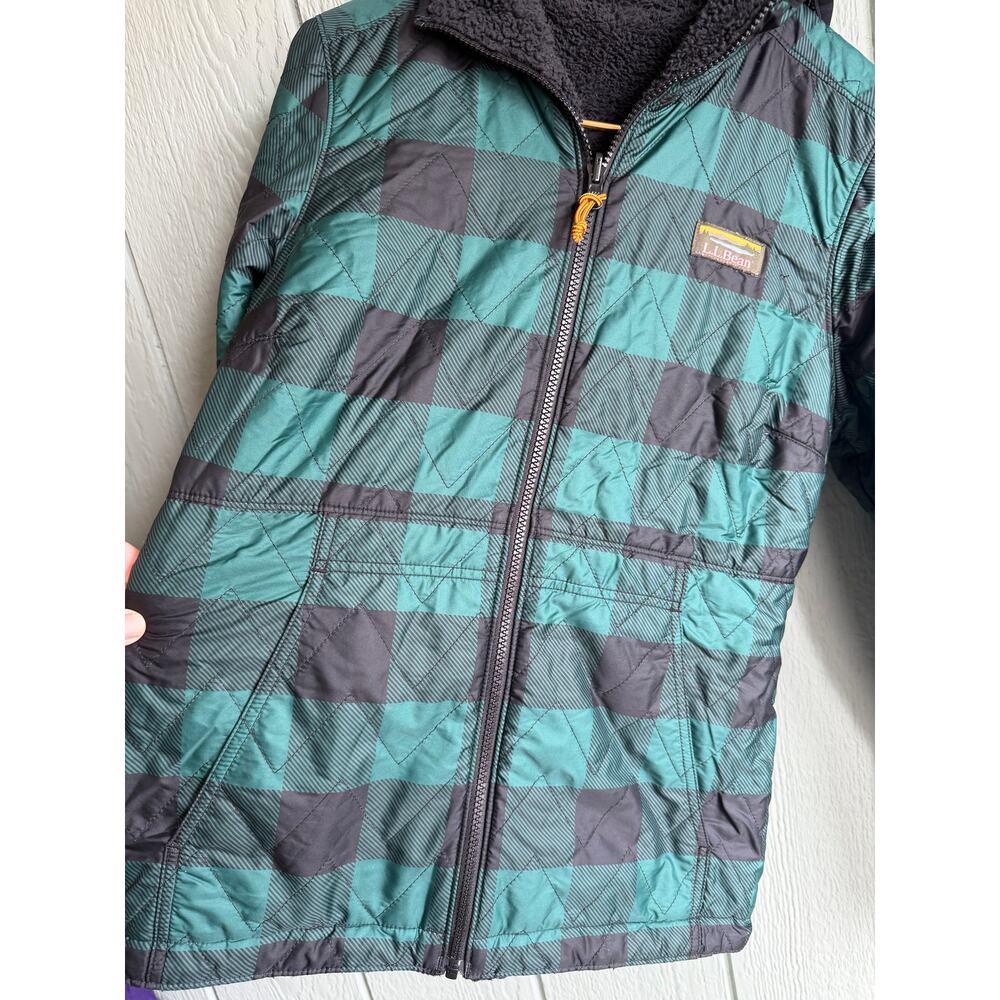 L.L.Bean Mountain Bound Reversible Printed Jacket Plaid, XS - Picture 3 of 9